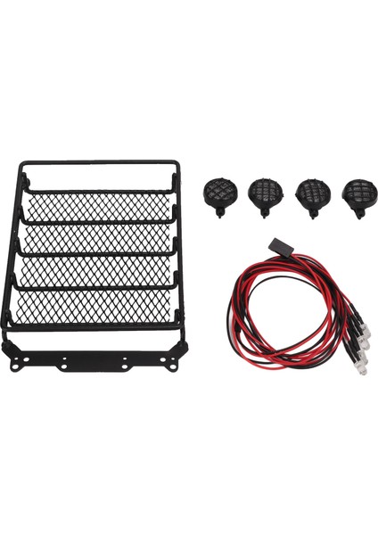Rc Portbagaj Yüksek Simülasyon Hafif Rc Araba Bagaj Rafı Için LED Işıkları ile 1/10 1/12 1/14 Rc Araba Yuvarlak Lamba (Yurt Dışından)
