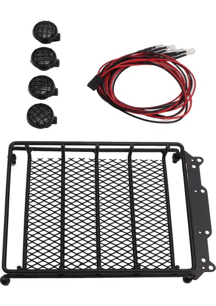 Rc Portbagaj Yüksek Simülasyon Hafif Rc Araba Bagaj Rafı Için LED Işıkları ile 1/10 1/12 1/14 Rc Araba Yuvarlak Lamba (Yurt Dışından)