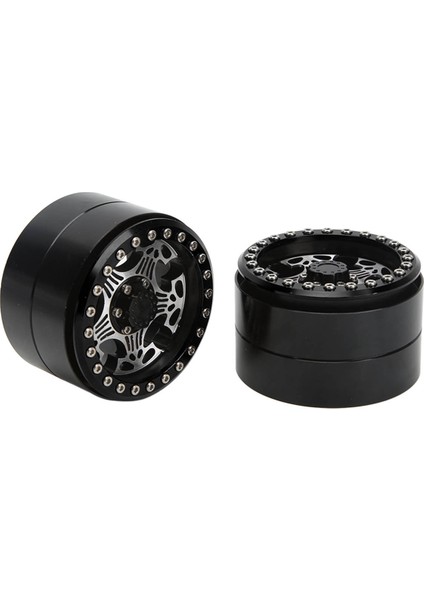 2 Adet 2.2 Inç Rc Alüminyum Beadlock Tekerlek Jantları 5 Kollu Metal Tekerlek Göbeği Axial SCX10 1/10 Rc Paletli Araba Içinsiyah (Yurt Dışından) fırsatları