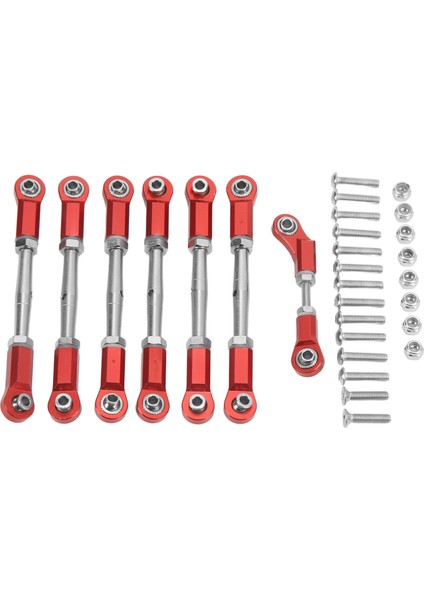 Rc Çekme Çubuğu Alüminyum Alaşımlı Çekme Çubuğu Traxxas Için Rustler Slash 4 Çekişli 1/10 Rc Araba Kırmızı (Yurt Dışından)