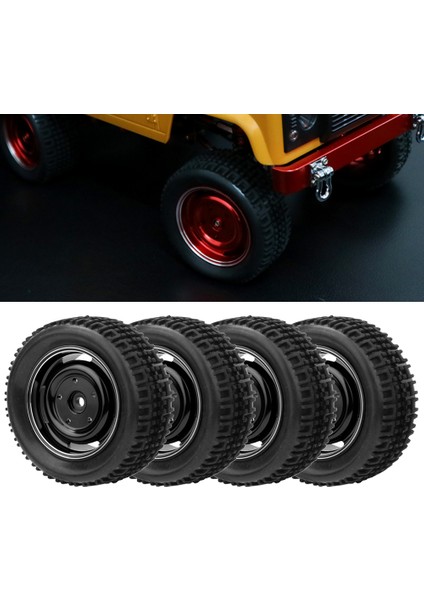 Metal 4 Delik U Şekilli Lastik Lastik Lastikler Alüminyum Alaşımlı Jantlar Için Fit Mn D90 Mn-91 Fj-45(Siyah MN-024BL ) (Yurt Dışından) modelleri