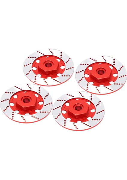 Rc Araba Fren Diski Seti Alüminyum Alaşımlı Jant Altıgen Göbek Fren Diski M4 Kilit Somunları ile Rc Yol Yarışı Içinkırmızı (Yurt Dışından) modelleri