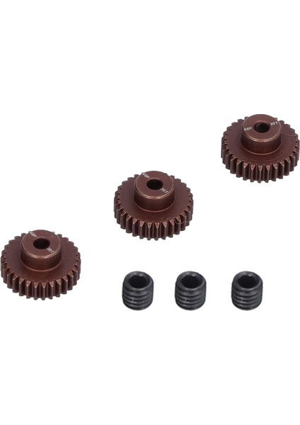 Adet 48DP 30T Çelik Pinyon Dişlisi 1/10 Rc Araba Için 3.175MM Şaft Fırçasız/fırçalı Motor (Yurt Dışından)