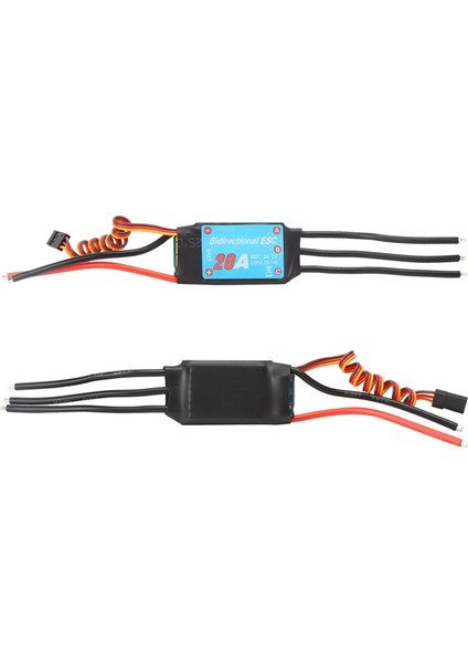 Rc Araba Gemisi Sualtı Pervanesi Için Iki Yönlü Fırçasız Esc Hız Kontrol Cihazı (20A) (Yurt Dışından)