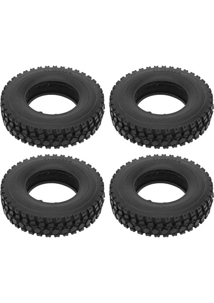 4 Adet 20MM Genişliğinde Kırılmış Taş Desenli Lastik Tamiya Traktör Kamyon 1/14 Rc Araba Siyah (Yurt Dışından)