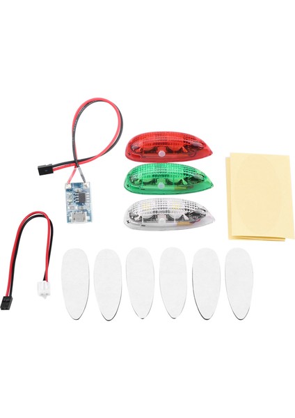 3 Adet/takım Drone Flaş LED Kablosuz Işık Rc Sabit Kanatlı Uçak Uçak Helikopter (Yurt Dışından)