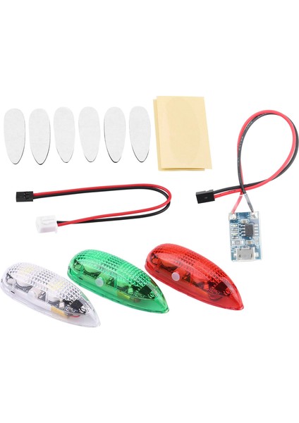 3 Adet/takım Drone Flaş LED Kablosuz Işık Rc Sabit Kanatlı Uçak Uçak Helikopter (Yurt Dışından)