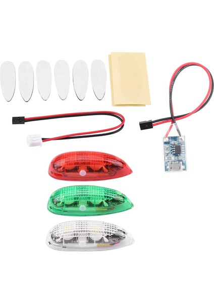 3 Adet/takım Drone Flaş LED Kablosuz Işık Rc Sabit Kanatlı Uçak Uçak Helikopter (Yurt Dışından)