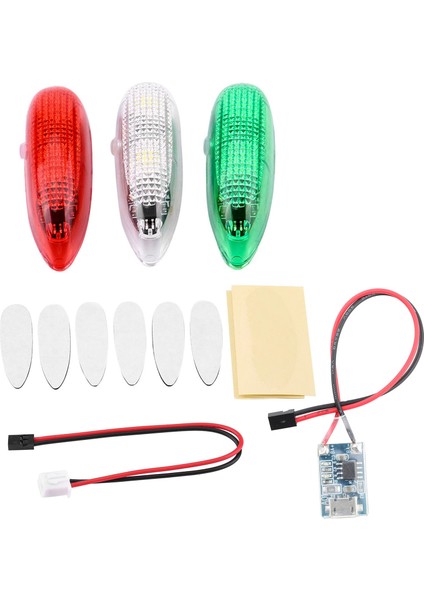 3 Adet/takım Drone Flaş LED Kablosuz Işık Rc Sabit Kanatlı Uçak Uçak Helikopter (Yurt Dışından)