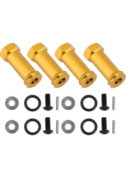 12MM Tekerlek Altıgen Göbek 30MM Uzatma Adaptörü Traxxas Slash 4x4 1/10 Kamyon Için (12*30MM, Altın) (Yurt Dışından)