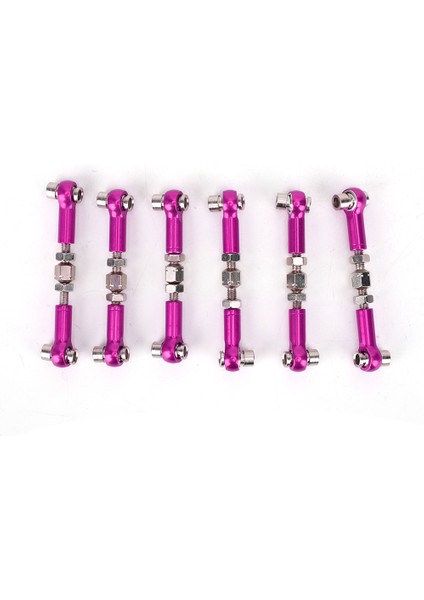 6 Adet Ayarlanabilir Servo Linkler Rot Seti Rc Araba 1/10 Buggy Tourning Araba 47MM Accessoriespurple (Yurt Dışından)