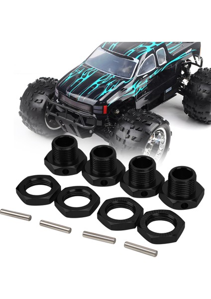 4 Adet Rc Tekerlek Hex Sürücü 17MM Alüminyum Alaşım Jant Hex Çoğaltıcı Kiti Için Hsp 1/8 Rc Carblack (Yurt Dışından)
