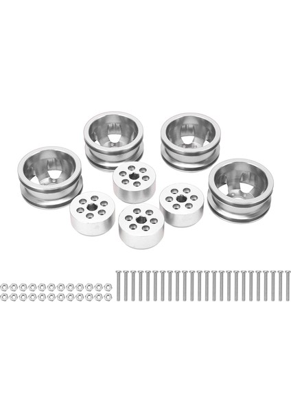 Rc Tekerlek Jant Hub Alüminyum Alaşım Için Wpl FJ40 C14 C24 B14 B24 B16 B36 1/16 Modeli Vehiclessilver (Yurt Dışından)