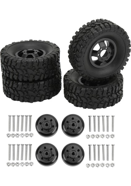 4WD Ka Lastikler Alüminyum Alaşım Jant Hub Için Wpl C14 C24 B14 B24 B16 B36 1/16 Rc Araba Yükseltme Partblack (Yurt Dışından)