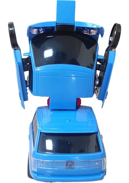 Robota Dönüşebilen Jeep Araba Işıklı Sesli Müzikli Kendi Kendine Gezen Pilli Oyuncak 20 Cm. indirimleri