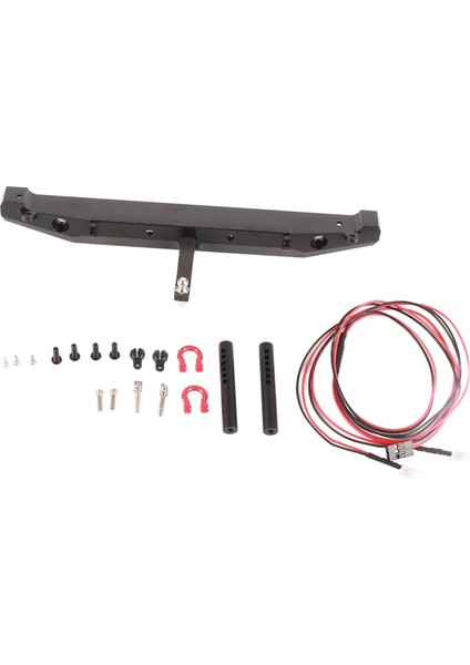 4 SCX10II 90046 Araba Parçası Için LED Işıklı Rc Crawler Metal Arka Tampon (Yurt Dışından)