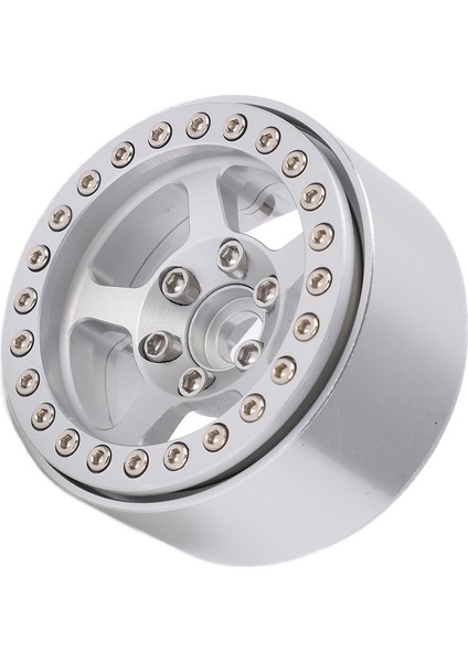 1.9 Inç Beadlock Jantlar Alüminyum Alaşım 5 Delik Gümüş Jantlar Leke Tutmayan Kilitli Lastik Rc Jant Jantları Tekerlek Göbeğigümüş (Yurt Dışından)