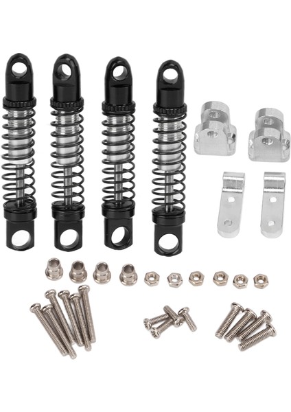 Wpl D12 1/10 Rc Araba Yükseltme Parçaları Için 4 Set Metal Ön Arka Amortisör Sönümleyicisisiyah (Yurt Dışından)