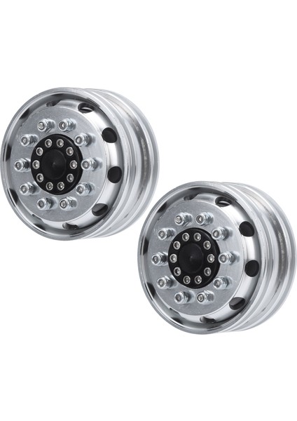 2 Adet Beadlock Tekerlekler Alüminyum Alaşımlı Mikro Paletli Lastikler Rulmanlı 1/14 Rc Araba Römork Konteyner Kamyonu Için (Yurt Dışından) fiyatları