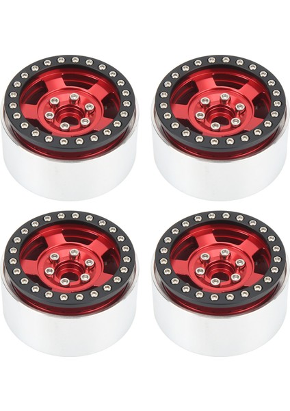 4 Adet Rc Araba Tekerlek Profesyonel Alüminyum Alaşım Yedek Rc Tekerlek Jantlar 1/10 Rc Arabalar Için Kırmızı (Yurt Dışından)