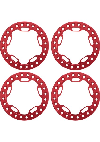 4 Adet Tekerlek Dış Beadlock Yüzük 1.9 Inç Yedek Tekerlek Beadlock Yüzükler 1/10 Rc Arabalar Için Kırmızı (Yurt Dışından)