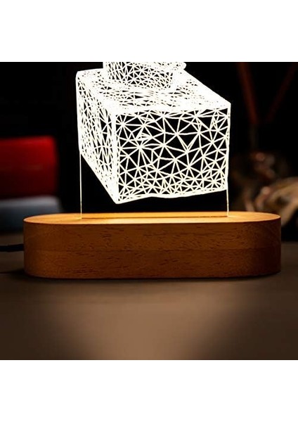 Einstein Büst Tasarımlı LED Lamba USB Bağlantılı Sarı Işık modelleri