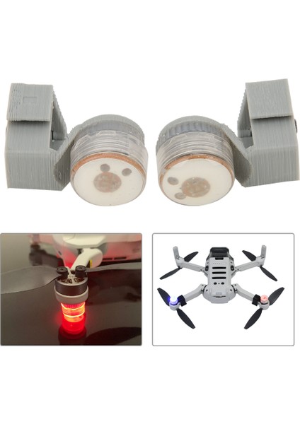 2 Adet Gece Uçuşu LED Sinyal Lambası Uyarı Işığı Mavic Mini Rc Dronegray Için Uygun (Yurt Dışından)