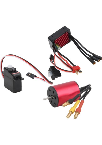 Surphobby 6300KV Motor Fırçasız 25A Esc 17G Plastik Dişli Servo Rc Araba Parçaları (Yurt Dışından) fiyatları