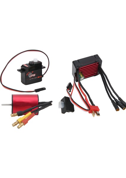 Surphobby 6300KV Motor Fırçasız 25A Esc 17G Plastik Dişli Servo Rc Araba Parçaları (Yurt Dışından) fırsatları