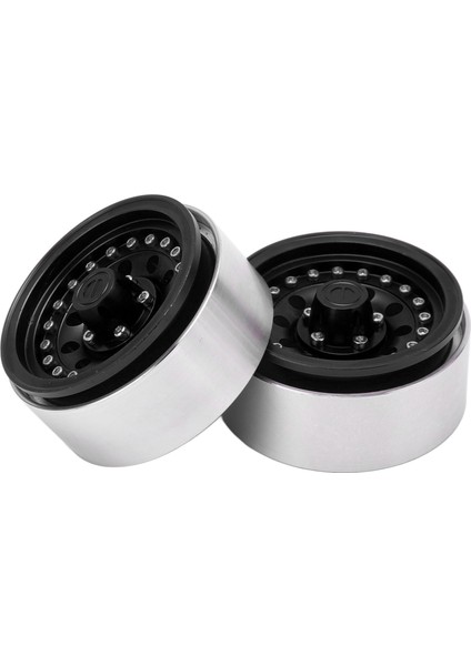 2 Adet Rc Beadlock Tekerlek Jantları 10 Delik 1/10 Rc Araba Alüminyum Alaşım Jant Hub Eksenel SCX10 90046 Traxxas Trx4 D90 Kırmızı Siyah (Yurt Dışından)