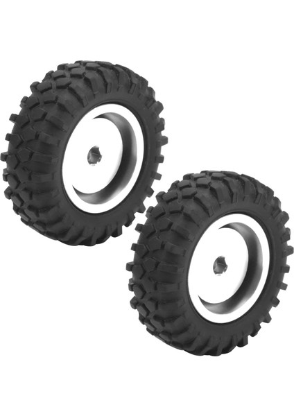 2 Adet Kamyon Tekerleği Ka Lastik 55MM Çap Alüminyum Alaşımlı Wpl D12 1/10 Rc Araba Için Uygun Gümüş (Yurt Dışından) fiyatları