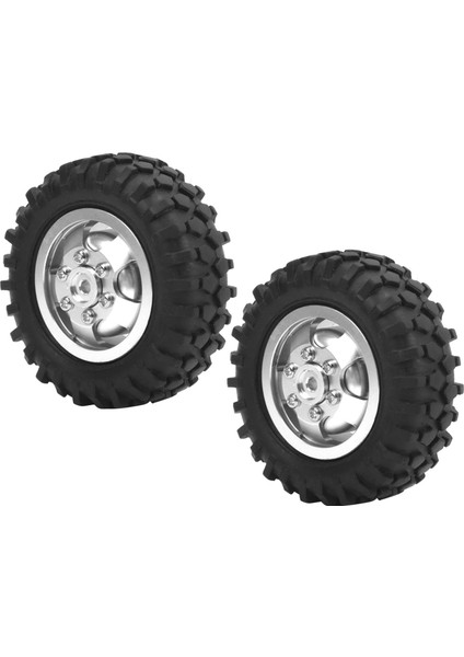 2 Adet Kamyon Tekerleği Ka Lastik 55MM Çap Alüminyum Alaşımlı Wpl D12 1/10 Rc Araba Için Uygun Gümüş (Yurt Dışından) modelleri