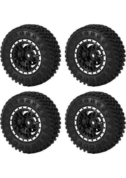 Axıal SCX24 1/24 Rc Araba Için 4 Adet 55MM Ön Arka Lastik Lastik ve 5 Kollu Metal Jant Setisiyah (Yurt Dışından) modelleri
