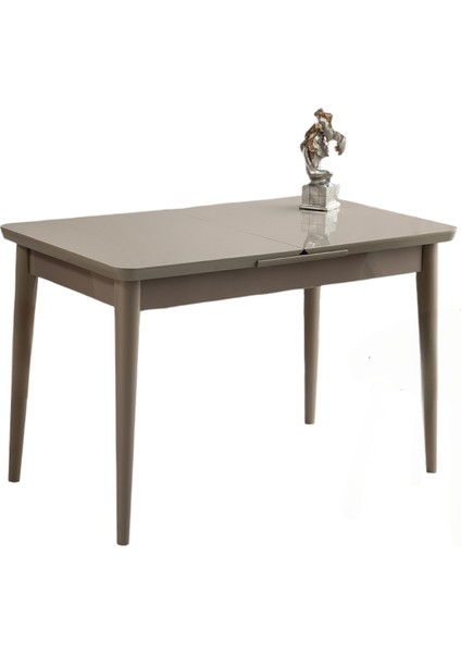 Kelebek Tekno Cappicino Renk Highgloss Açılır 120X70 Masa (Açılımış Ölçüsü 150X70)