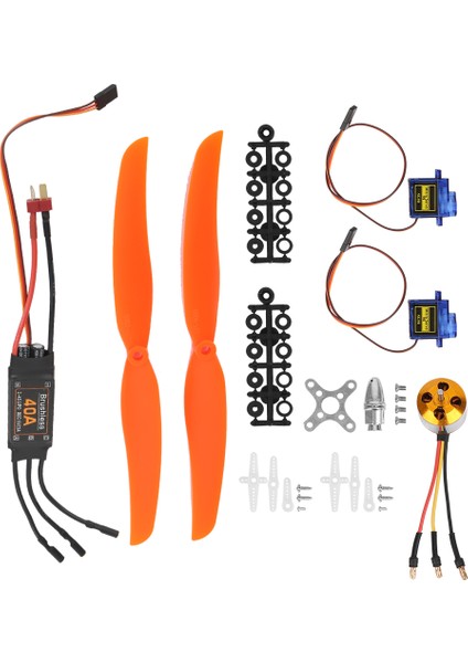 A2212 1000KV Fırçasız Motor 40A Esc SG90 9g Mikro Servo 1060 Pervane Rc Uçak Için (1000KV Motor 40A Esc 9g Servo 1060 Pervane) (Yurt Dışından)