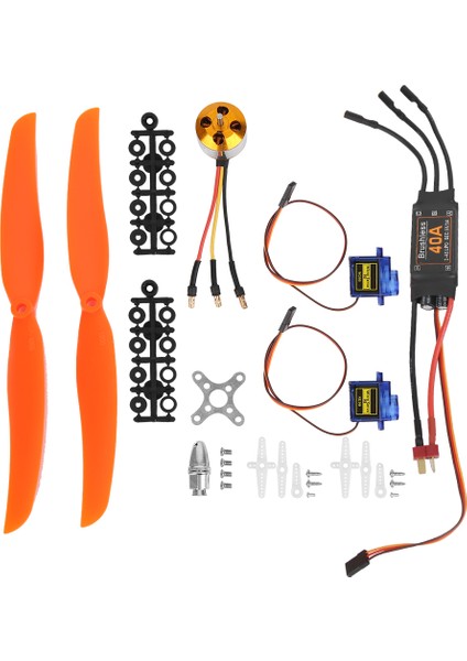 A2212 1000KV Fırçasız Motor 40A Esc SG90 9g Mikro Servo 1060 Pervane Rc Uçak Için (1000KV Motor 40A Esc 9g Servo 1060 Pervane) (Yurt Dışından)