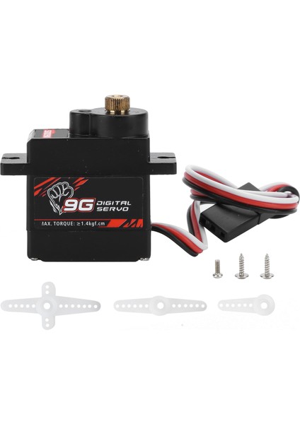 S0009M 9g Metal Gear Dijital Servo 1/24 Rc Sabit Kanatlı K Uçak Araba Tekne Için Uygun (Yurt Dışından)