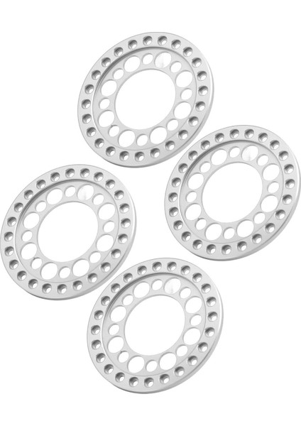 4 Adet Rc Tekerlek Jant Halkası Beadlock Jant Yedek Halka Eksenel SCX10 90046 Traxxas Trx4 1/10 Rc Araba Gümüş (Yurt Dışından)