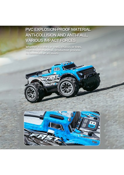 Uzaktan Kumanda Araba 2.4 Ghz 1/20 Tüm Arazi Uzaktan Kumanda Kısa Kamyon 25 Km/saat Yüksek Hızlı Off Road Araba LED Işık Tam Oransal Gaz Kelebeği (Yurt Dışından) modelleri