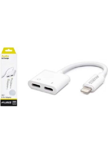 Cable 2in1 8 Pin Adapter, Şarj Girişi Çoğaltıcı CABLE-003