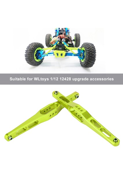 Adet Arka Salıncak Kolları Alt Süspansiyon Kolu Kolu Wltoys 1/12 12428 Rc Araba Için (Yeşil 0023G) (Yurt Dışından)