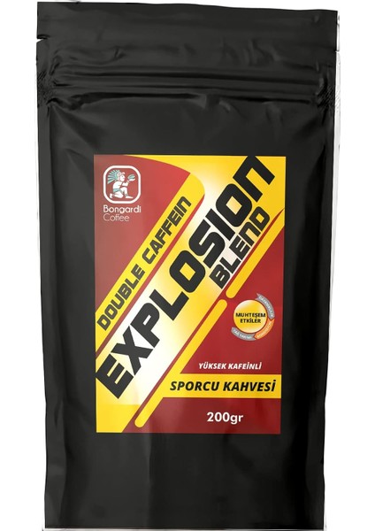 Coffee-Bongardi Coffee 200 gr Sporcu Kahvesi Explosion Filtre Kahve Makinesi Uyumlu 2 Kat Kafeinli