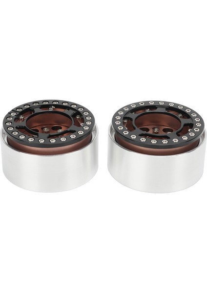 2 Adet 1.9 Inç Beadlock Tekerlekler Alüminyum Alaşımlı Cnc Işleme Evrensel Rc Jantlar Paletli Bronz (Yurt Dışından)