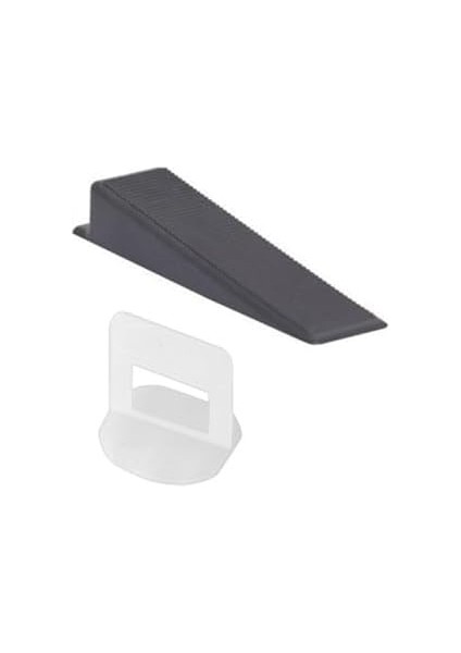 Yapi Malzemeleri 1.5 mm Fayans Seramik Seviye Tespit Derz Artısı + Sabitleme Takozu (100+100 Adet) 2 Li Set fiyatları