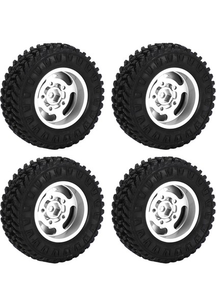 Axıal SCX24 1/24 Rc Araba Için 4 Adet 55MM Ön Arka Lastik Lastik ve 5 Kollu Metal Jant Setigümüş (Yurt Dışından) fırsatları