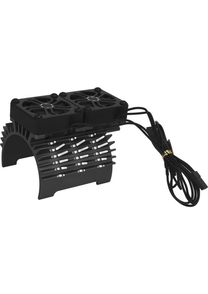 55/56/58MM Fırçasız Motor Soğutma Fanı Çift Fan Motor Isı Emici Radyatör 1/5 Uzaktan Kumandalı Araba Için 8.4V 16000RPMSIYAH (Yurt Dışından)