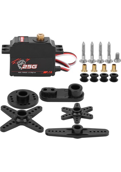 S0025M 25G Metal Dişli Dijital Servo Yedek Parça Aksesuar Için 1/12 Rc Araba Tekne Modeli (Yurt Dışından)