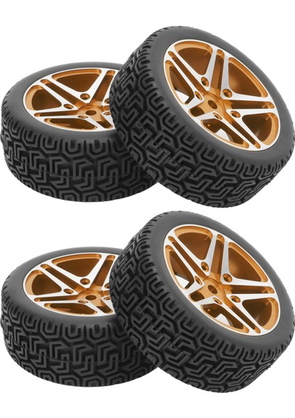 4 Adet Rc Tekerlekler ve Lastikler Seti Alüminyum Wheelhub Lastik Lastik Için Hsp 94122 94123 TT01 WF06 1/10 Rc Araba Paletli Altın (Yurt Dışından) indirimleri
