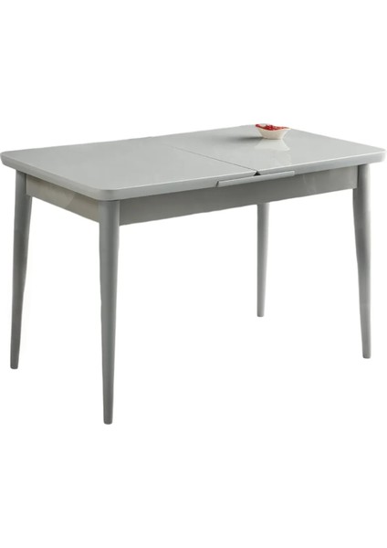 Kelebek Tekno Açık Gri Renk Highgloss Açılır 120X70 Masa (Açılımış Ölçüsü 150X70)