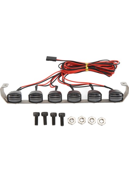 Rc Işık Çubuğu LED Işıkları Kare Tavan Lambası Dıy Far SCX10 1/10 Rc Araba Tırmanma Aracı Için6 Işık (Yurt Dışından)